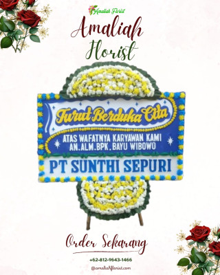 Papan Bunga Duka di Waesama